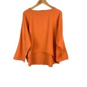 Oh My Gauze! Orange Poncho Top